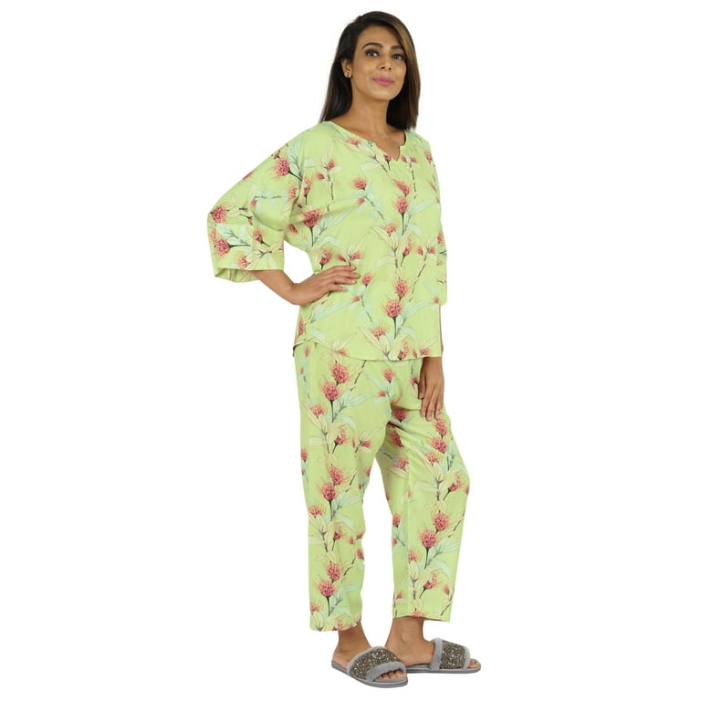 Phagun Women Loungewear 2Pcs Pajama Set Sleepwear Top Pajama