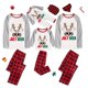 thumbnail image 1 of Pijamas familiares a juego de Navidad, conjuntos de pijamas a cuadros blancos y negros de Julio, ciervos navideños en julio, 1 of 4