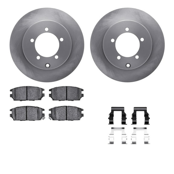 Dynamic Friction Company Rear Brake Rotors with 5000 Advanced Brake Pads includes Hardware 6512-72116