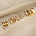 thumbnail image 2 of Faty-T Chunky Open Hoop Earrings for Women Gold Pave CZ Chunky Hoops Sparkly Crystal C Shaped Round Hoop Earrings Cubic Zirconia Thick Hoops Earrings, 2 of 17