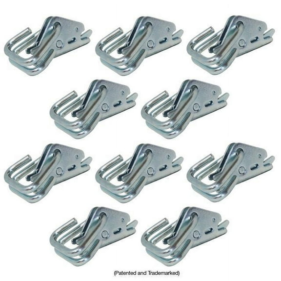 SNAP-LOC E-Track Hook-Ring Adapter Tie-Down for Hook-Straps, Rope, Cable, 10-Pack