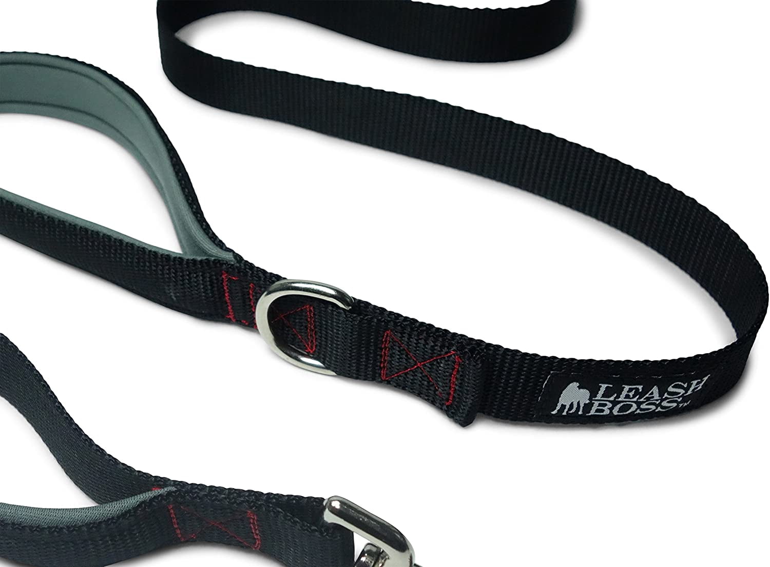 Leashboss 3X - Two Handle Dog Leash with Extra Traffic Handle - Heavy Duty Double Padded Handle Lead for Walking and Training Large Dogs