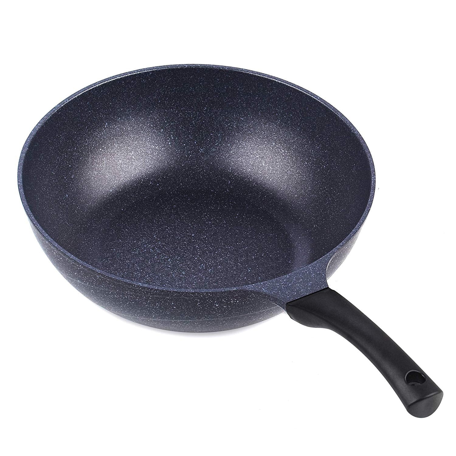 Cook N Home 02668 Ultra Granite Nonstick Skillet Fry Pan 12 Inches Black/White