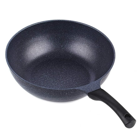 Cook N Home 2646 Nonstick Marble 12-inch/30cm Deep saute Stir Fry Pan Wok