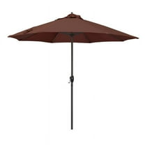 California Umbrella 9' Casa Olefin Tilt Crank Lift Patio Umbrella in Adobe