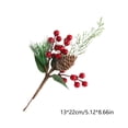 thumbnail image 3 of onlyliua para El Hogar Ramitas y Hojas Navideñas Doradas y Rojas, Corona de Navidad de Frutos Rojos, Accesorios Decorativos de Ratán para Hacer Uno Mismo, 3 of 6