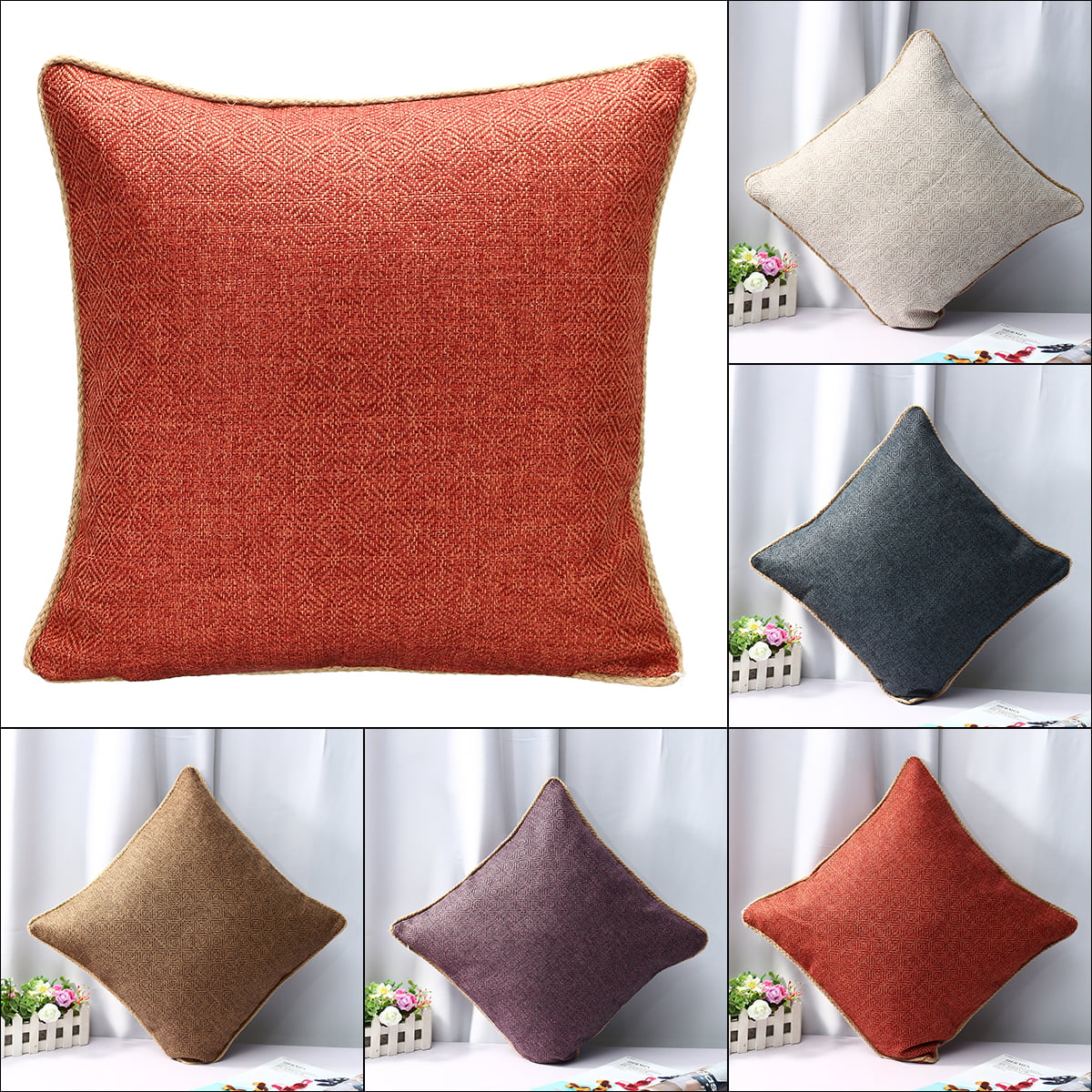 18/" Nordic Peacock Pillow Case Sofa Bedroom Home Decor Throw Linen Cushion Cover