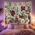 thumbnail image 2 of Forest Flora with Mushrooms and Butterflies, Cozy Cottagecore Style for Mushroom Lovers, Botanical Wall Decor Housewarming Gift, Tapestry Wall Hanging for Bedroom and Living Room, 2 of 7