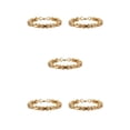 thumbnail image 3 of Collar de cadena de bordillo de metal Minnieouse Pieza llamativa Todo oro, 3 of 6