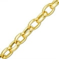 thumbnail image 4 of 14K Yellow Gold 3mm Oval Rolo Chain, FREE Microfiber Cloth, Belcher Link Mens Womens Necklace and Bracelet, Giorgio Bergamo 18, 4 of 7