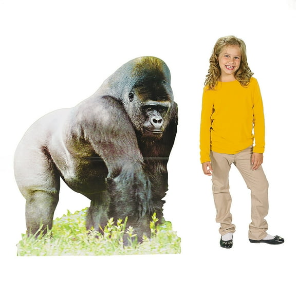 Fun Express - Safari Gorilla Standup - Party Decor - Large Decor - Floor Stand Ups - 1 Piece