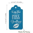 thumbnail image 5 of Inkdotpot 100 Pack Kiss The Miss Goodbye Bridal Shower Favor Paper Tags Craft Real Silver Foil Hang Tag, 5 of 6