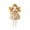 Khaki, variant on HHBEAUTY Christmas Angel Doll Ornaments 6.4inch Elegant Christmas Tree Plush Ornaments Hanging Angel Pendant with Glittering Antlers, Wings & Puffy Tulle Skirts for Holiday Party Decoration