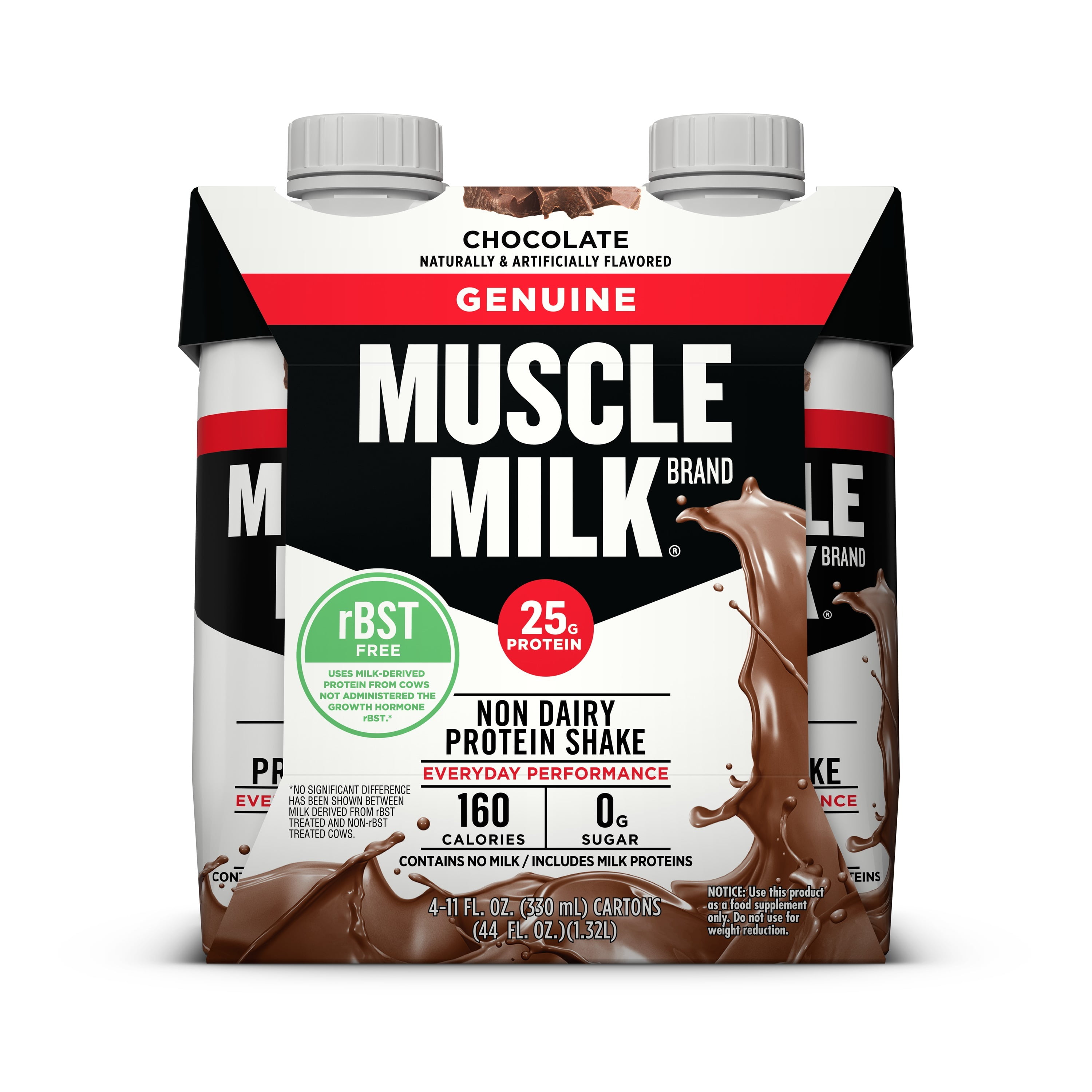 Muscle Milk Genuine Protein Shake, Chocolate, 25g Protein, 11 oz