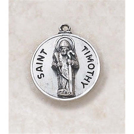 SS727-52 Sterling Patron Saint Timothy Medal