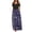 Navy, variant on IROINNID Women's A-Line Dress Casual Summer Sleeve Print Dress Round Neckline Comfort Waist Dress