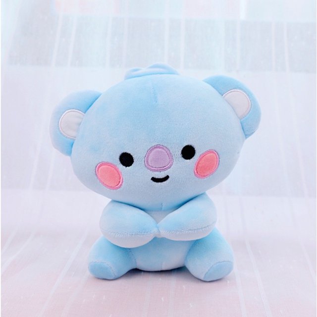 kpop bts bt21 - muñeca de peluche sentada (20 cm, 20 cm, llavero, llavero, tata cooky chimmy koya) Gao Jiahui unisex