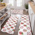 thumbnail image 2 of Pink Cow Strawberry Jam Pattern Kitchen Rugs Sets Of 3,Kitchen Runner Rugs Non Skid Washable,Decorative Kitchen Floor Mats for Kitchen,Sink,Laundry,17"x30"+ 17"x47" + 17"x59", 2 of 6