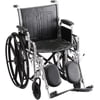 Nova Steel & Vinyl Wheelchair W/ Detach Desk Arms & Footrests : 18" Elevating Leg Rests