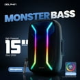 thumbnail image 7 of Dolphin High-Powered 15" Portable Bluetooth Party Speaker – Rechargeable with Multicolor LED Lights, XLR & AUX Inputs, Long-Lasting Battery, and Monster Bass, 7 of 7