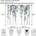 thumbnail image 2 of Eucalyptus Botanical Leaves Blue Purple Floral Kitchen Window Curtains over Sink Farmhouse Flower Leaf Small Window Treatment Cafe Short Curtains for Bathroom Treatment Tier Drape 27.5x39 inch, 2 of 6