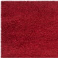 thumbnail image 4 of SAFAVIEH Charlotte Solid Plush Shag Area Rug, Red, 8' x 10', 4 of 6