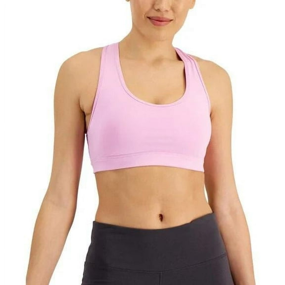 ID Ideology Performance Plus Size Medium Impact Sports Bra Pink Stone 1X