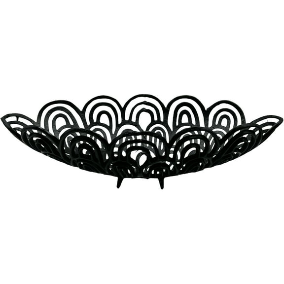 Bergamo Art 25" Aluminum Long Decorative Metal Bowl in Black