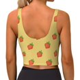 thumbnail image 4 of Picia Hand Drawn Strawberry Sports Bra for Women,Padded Strappy Sports Bras Medium Support Yoga Bra with Removable Cups,Running Yoga Bra-, 4 of 9