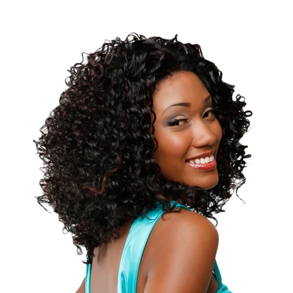 UTOURS Rose Hair Net Full Curly Wig Bob Wave Hair Black Women Fashion Synthetic Wigs