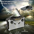 thumbnail image 2 of Solar Generator Radio, FM/AM Emergency Crank Radio with 2500mAh Rechargeable Battery, Flashlight, SOS Alarm, USB Phone Charger and Hand Crank Generator, 2 of 8