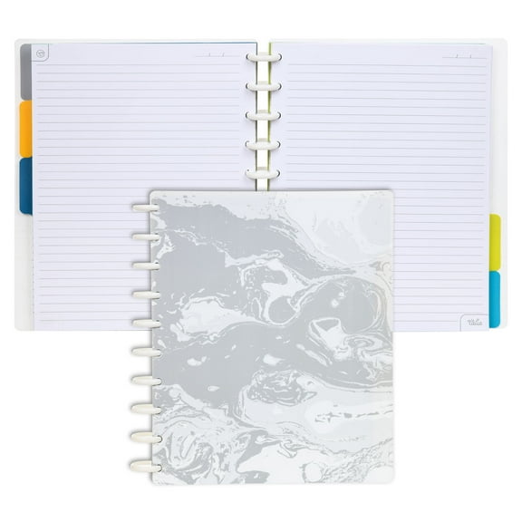 Talia Notebook Planner Customizable – 06956 (Marble Flow Carrara, Midsize (7.5in x 9.75in)