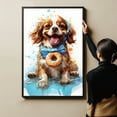 thumbnail image 4 of Barbado Da Terceira Art Canvas Fun Popcorn, Donuts and Lollipops Dogs. Watercolor Art Print, Canvas Canvas for wall decor living room, Bedroom, Bathroom. Funny Wall Art Decor, 4 of 4
