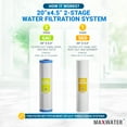 thumbnail image 3 of Max Water 2 Stage (Sediment, Odor & Improving Taste) 20-inch Water Filtration System for Whole House, 3 of 6