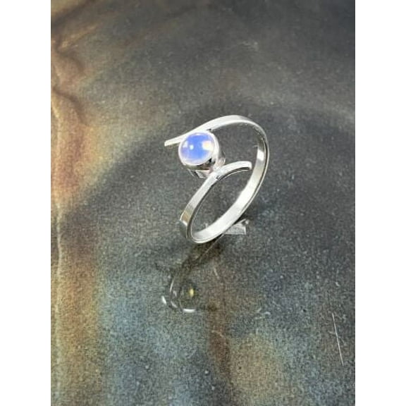 925 Sterling Silver Handmade Natural Round Fire Opal Gemstone Fine Ring Jewelry