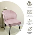 thumbnail image 2 of Fionafurn Accent Chairs with Ottoman,Vanity Guest Chair with Metal Legs,Lumbar Pillow,Purple pink, 2 of 9