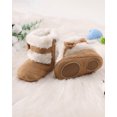 thumbnail image 5 of Baby Boots Toddler Girls Winter Boots Cute Bowknot Warm Snow Boots Toddler Shoes Size 3 6 9 12M Brown, 5 of 6