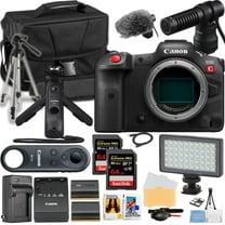 Canon EOS R5 C Mirrorless Cinema Camera Body ONLY Canon Handgrip and Microphone Camera Case More (21pc Bundle)