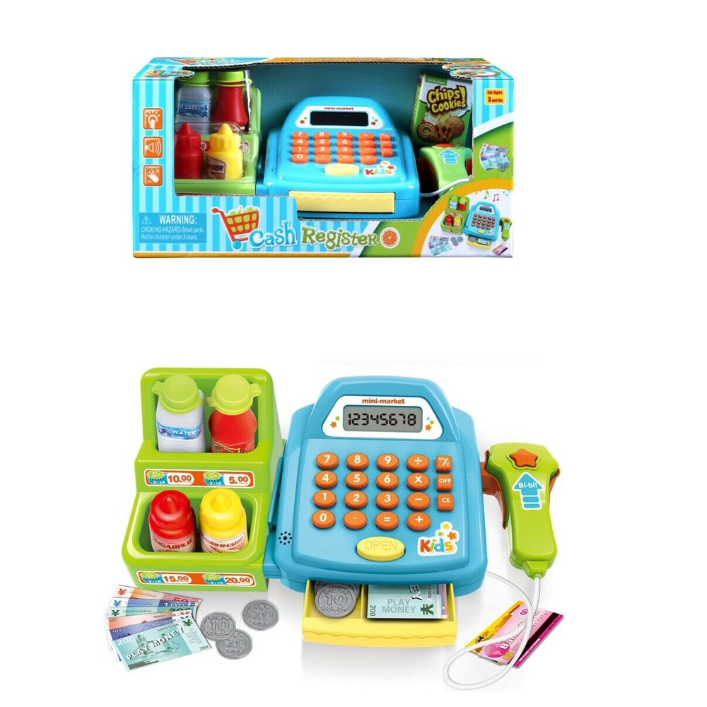 Toy Cash Register for Kids with Sounds & Money and Early Learning Play