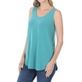 thumbnail image 3 of TheLovely Women & Plus Scoop Neck Sleeveless Round Hem Relaxed Fit Casual Tank Top, 3 of 4