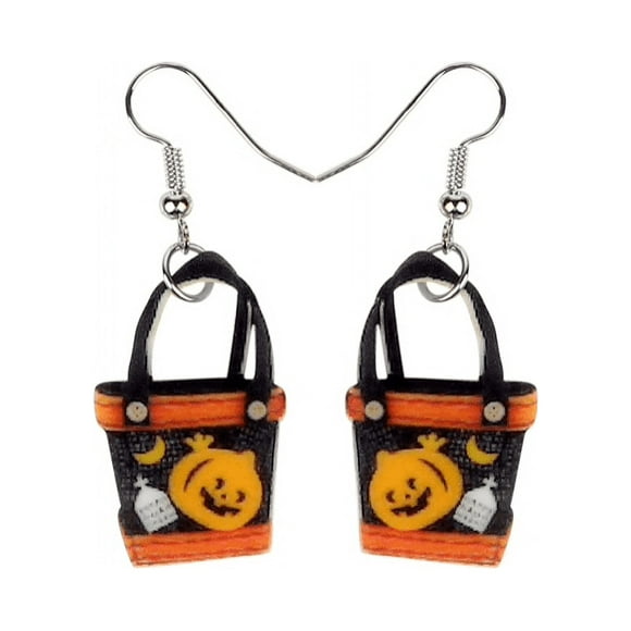 Boucles d'Oreilles Pendantes Sac d'Halloween pour Femmes
