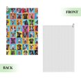 thumbnail image 2 of Easygdp Cute Dogs Collage Golf Towel 24x16in for Men and Women with Carabiner Clip for Easy Attachment, 2 of 8