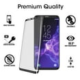 thumbnail image 4 of Galaxy S9 Screen Protector Glass - amFilm Full Cover (3D Curved) Tempered Glass Screen Protector with Dot Matrix for Samsung Galaxy S9 (1 Pack, Black), 4 of 7