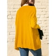 thumbnail image 3 of Doublju Women's Long Sleeve Pocket Open Front Knit Cardigan Sweater with Plus Size, 3 of 3