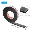 thumbnail image 2 of Uxcell 1"W x 3/8"T x 6.6Ft EVA Double Sided Foam Tape, 2Rolls, Black, 2 of 6