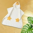 thumbnail image 4 of Albornoz con capucha para bebé, manta de felpa para bebé, multiusos para bebés varones. Blanco Talla L, 4 of 9