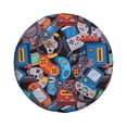 thumbnail image 3 of LNWH Variety Cartoon Handle Art Pattern Waterproof Spare Tire Cover, Universal Spare Tire Wheel Covers 17 inch, 3 of 8
