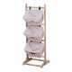 thumbnail image 1 of Cesta de almacenamiento de madera, estante de piso con marco de madera, estante organizador de 3 niveles para Estilo C, 1 of 9