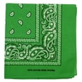 thumbnail image 2 of 12Pcs Bandanas 100% Cotton Double Sided Paisley Print Head Wrap Scarf Headband Grass, 2 of 5