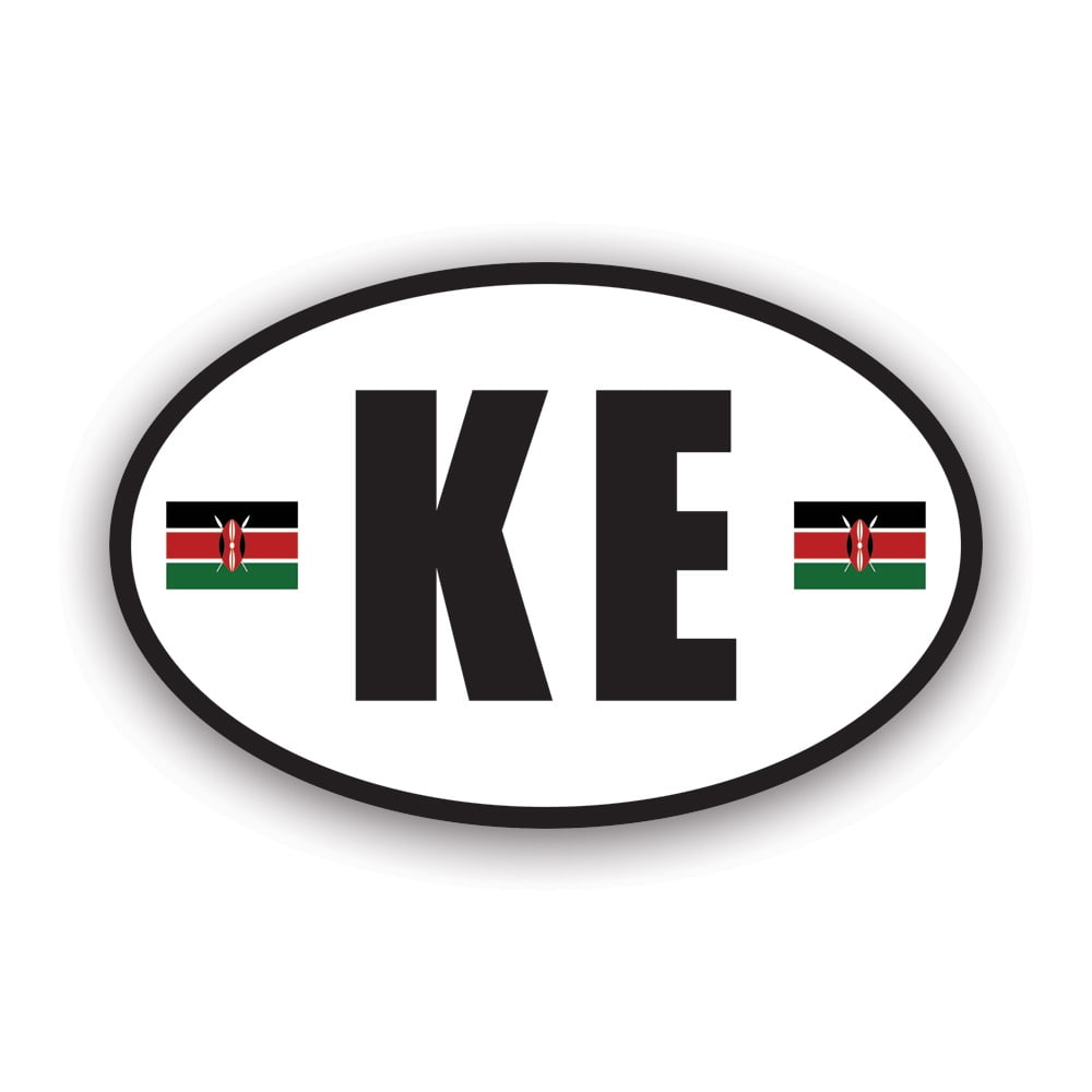 Kenya Oval Sticker Decal - Self Adhesive Vinyl - Weatherproof - Made in ...